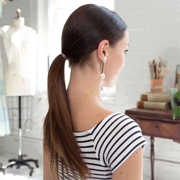 super sleek ponytail hairstyle